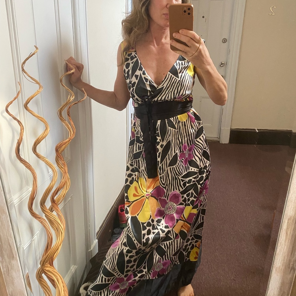 IDOL gorgeous multicolor maxi dress, Sz 10UK / 6US - Picture 11 of 13